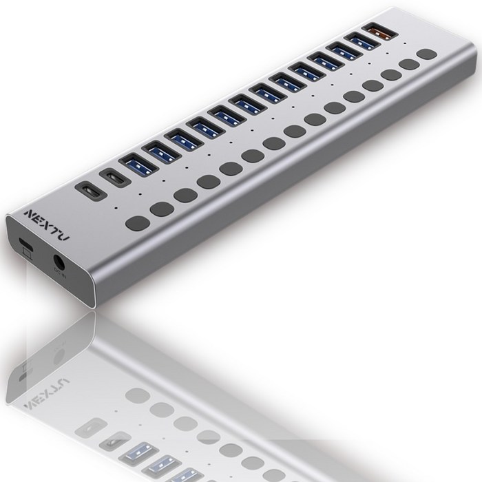 연오랑 넥스트유 UH3017 USB허브 멀티포트 17포트 USB3.0 C타입 SD카드 TF카드 유전원