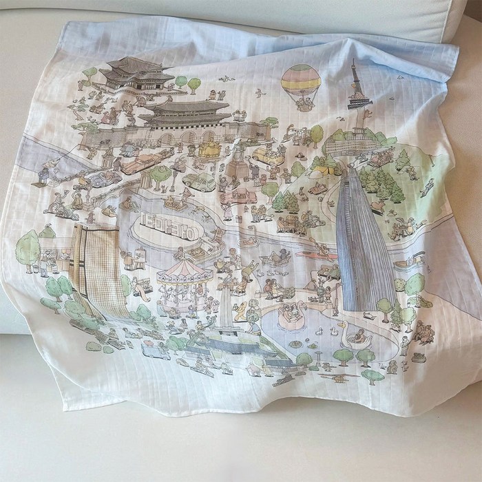 어텀31 어텀인서울 프리미엄 아기 거즈 사계절 블랭킷