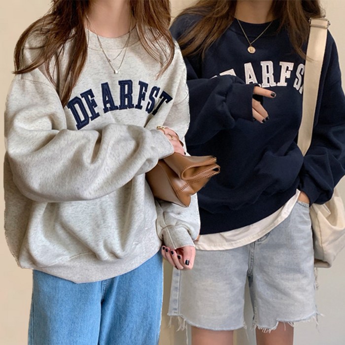 세인트이브 T6867사계절 기본 티셔츠 11 빅사이즈 스펠링 맨투맨