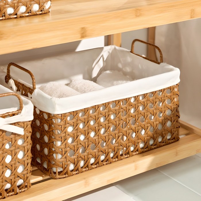 하우스레시피 PP 라탄 케인 바스켓