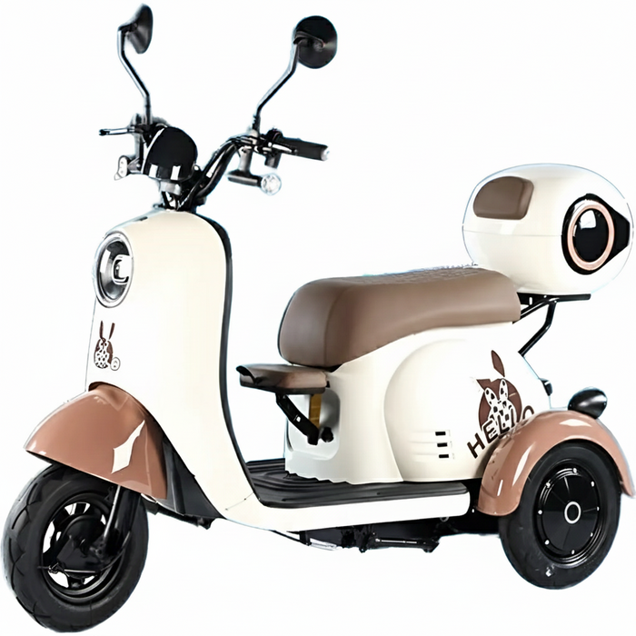 스쿠마켓 600W모터 전기스쿠터 48V 20A 전진 후진 리모컨 시동 3발 오토바이 자전거 LED액정 풋페달 출퇴근 등하원 픽업 삼륜차