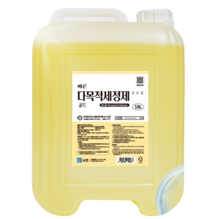 바른 초강력 다목적세정제 골드, 레몬에이드향, 18L, 1개, 1개, 18L
