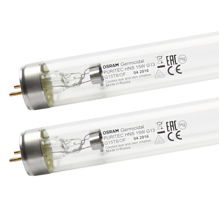 오스람 UV램프 자외선램프 소독기램프 소독램프 436mm 살균램프 15W  2ea