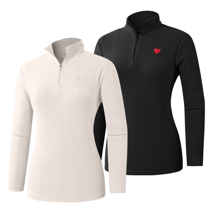 이지바이 11 여성 기모 폴라플리스 프리티 집업 티셔츠