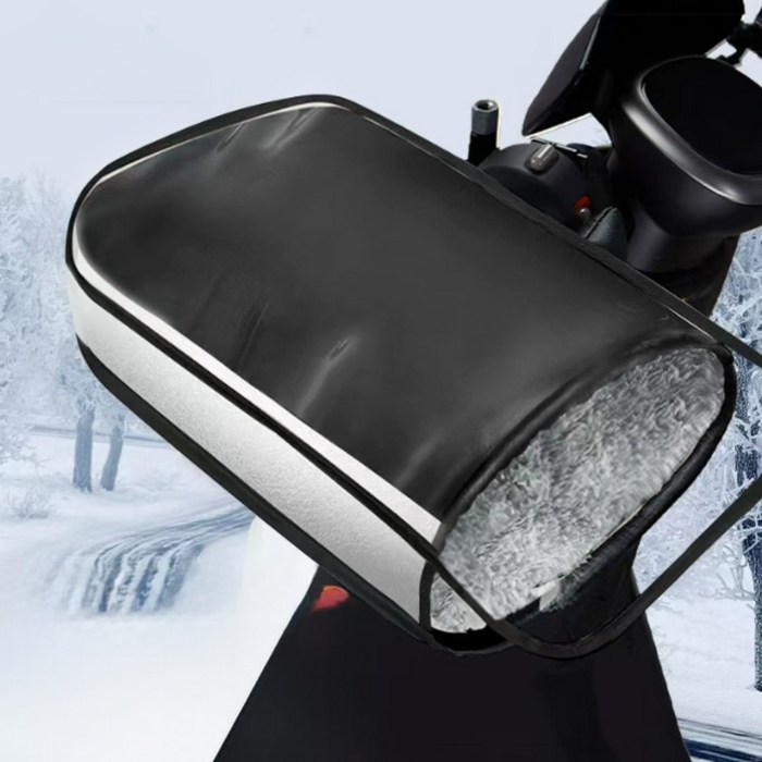 자전거 핸들 커버 방한 방수 기모 장갑  PVC 투명 방수커버, 1개