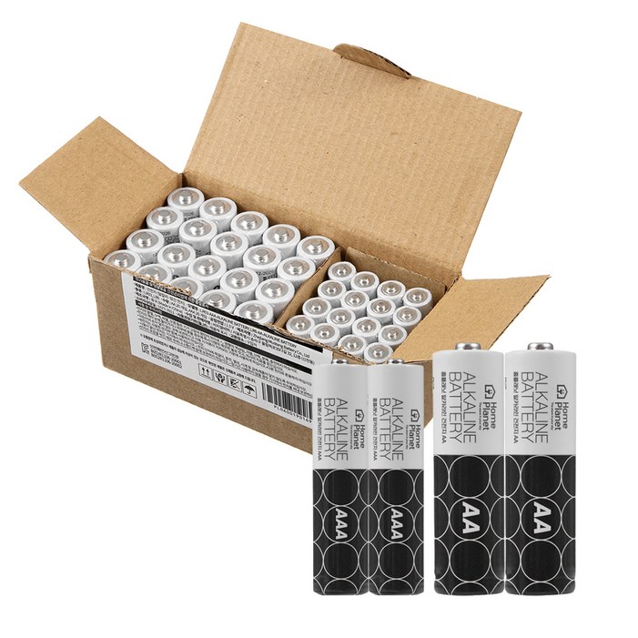 홈플래닛 알카라인 건전지 패밀리팩 AA  AAA