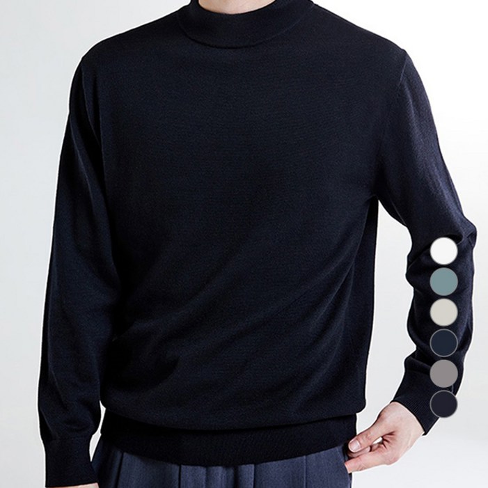 24FW 신상스파오 남성용 메리노 모크넥 풀오버 니트 SPKAE4TM03 24FW 신상스파오 남성용 메리노 모크넥 풀오버 니트 SPKAE4TM03
