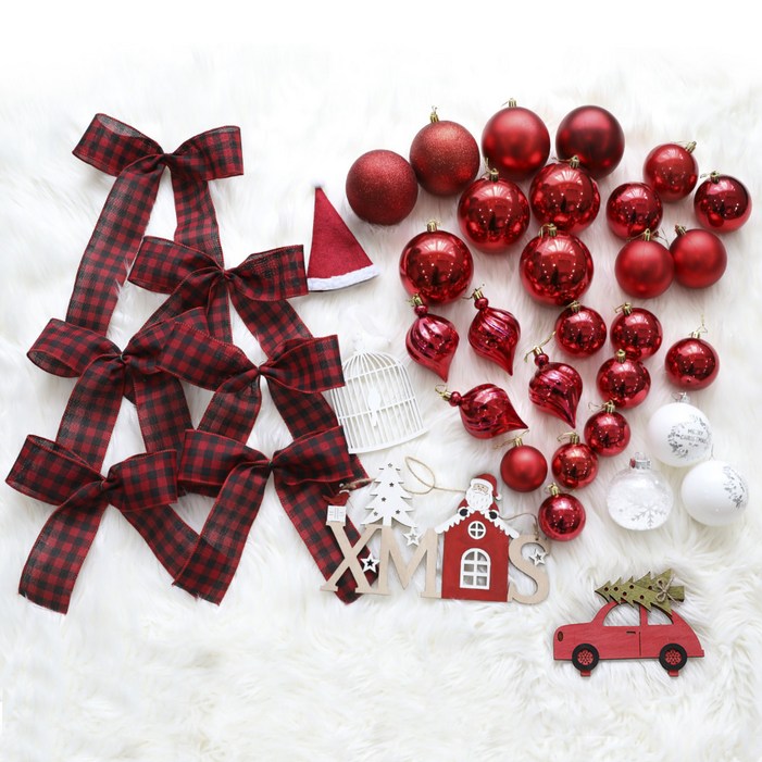 조아트 크리스마스트리 에리카레드 장식세트