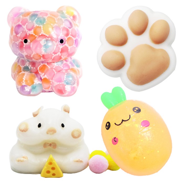 아가플러스 말랑이 무지개곰  햄찌  펄당근  냥발바닥 세트