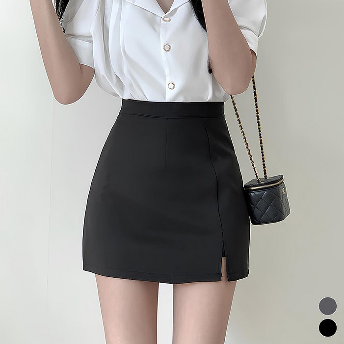 메이첼 클래식 옆트임 슬림 미니 스커트 10276