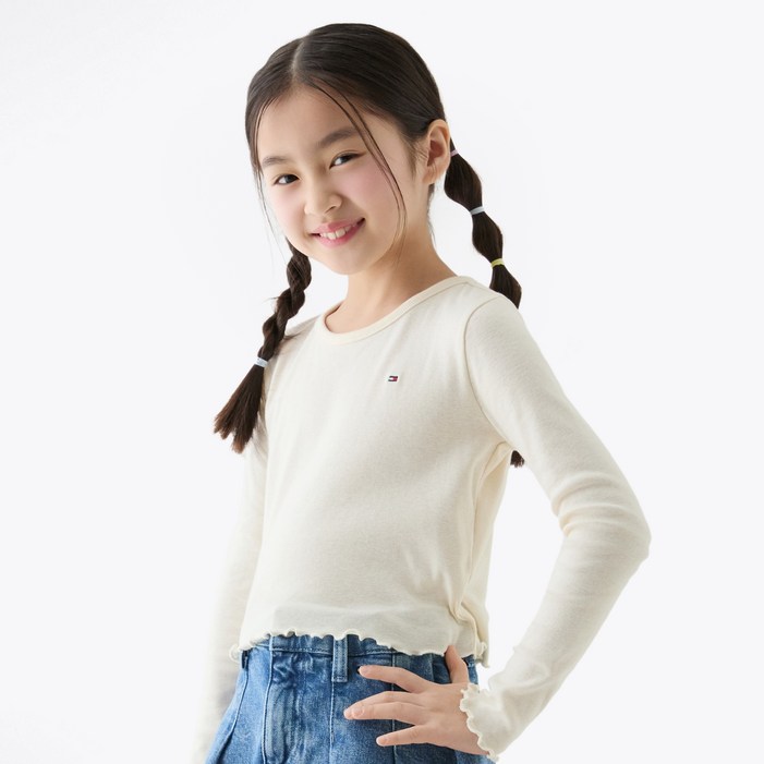 타미힐피거 여아용 슬럽 티셔츠