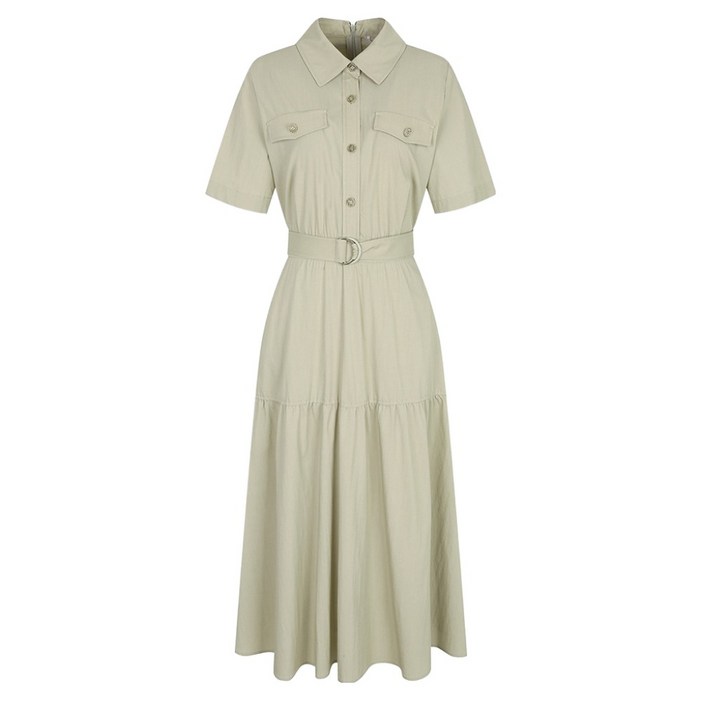 나이스클랍 셔츠 벨트 원피스
