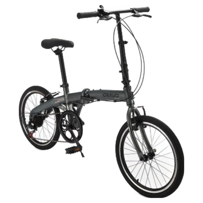 시마노 크라보 FFV7 미니벨로 시마노 7단 접이식 자전거, 1개, 153cm, 티타늄 그레이