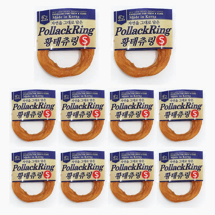 네츄럴이엑스 강아지 국내산 츄 간식 링 S