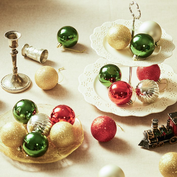 크리스마스 오너먼트볼 트리 장식 멀티컬러 47P 세트