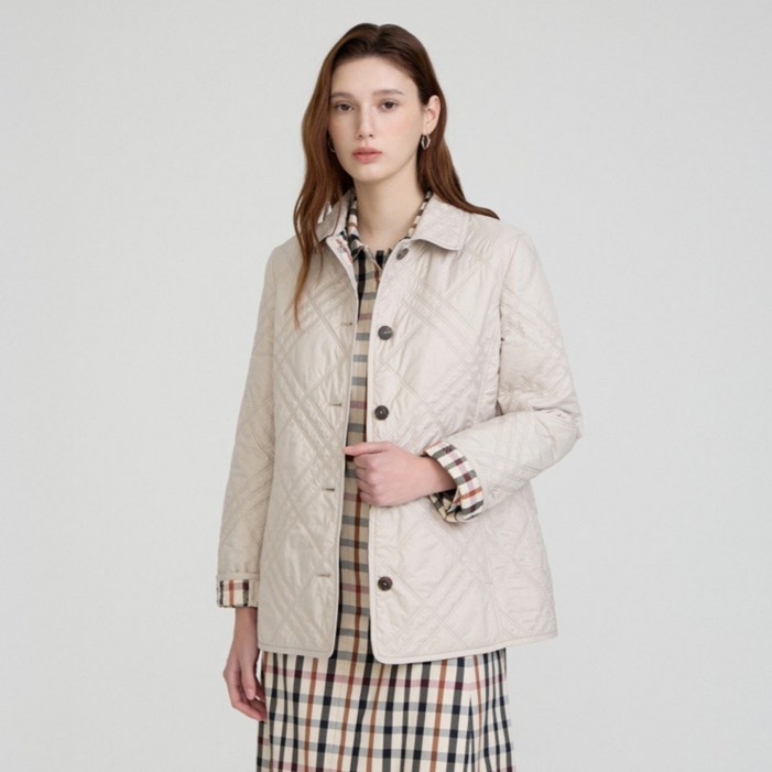 닥스 여성용 클래식 경량 퀼팅 긴팔 점퍼 DLJU5AE13