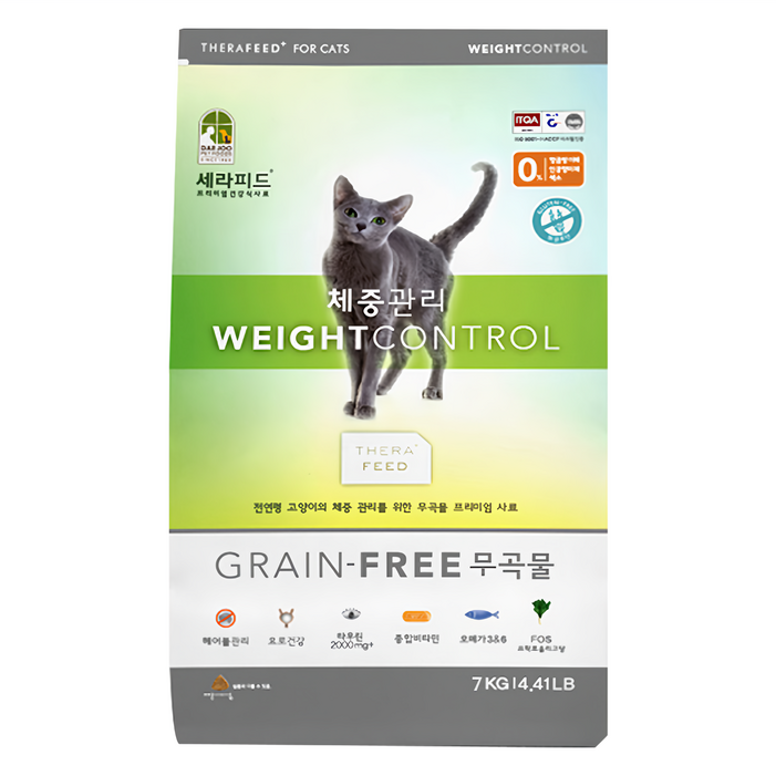 세라피드 고양이 그레인프리 기능성 사료, 다이어트체중유지, 7kg, 1개