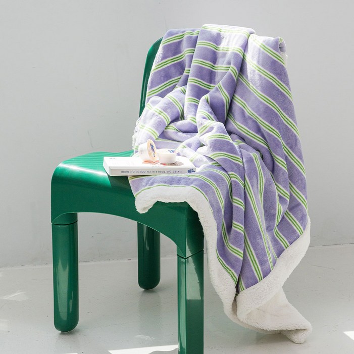 믹스앤매치 스트라이프 극세사 담요