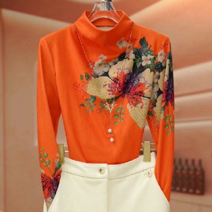 기모에 도톰한 호주 캐시미어 셔츠 가을겨울 이너로 슬림해 보이는 스판 톱