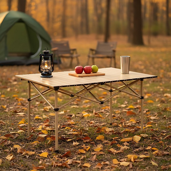 디프 접이식 캠핑 롤 테이블 휴대용 경량