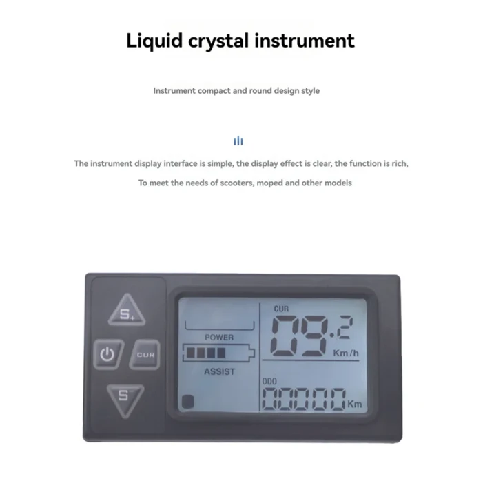 M7CSM 전자 자전거 악기 LCD 디스플레이 24V60V SM방수 전기 자전거 산 미터 속도 전원 LCD 디스플레이