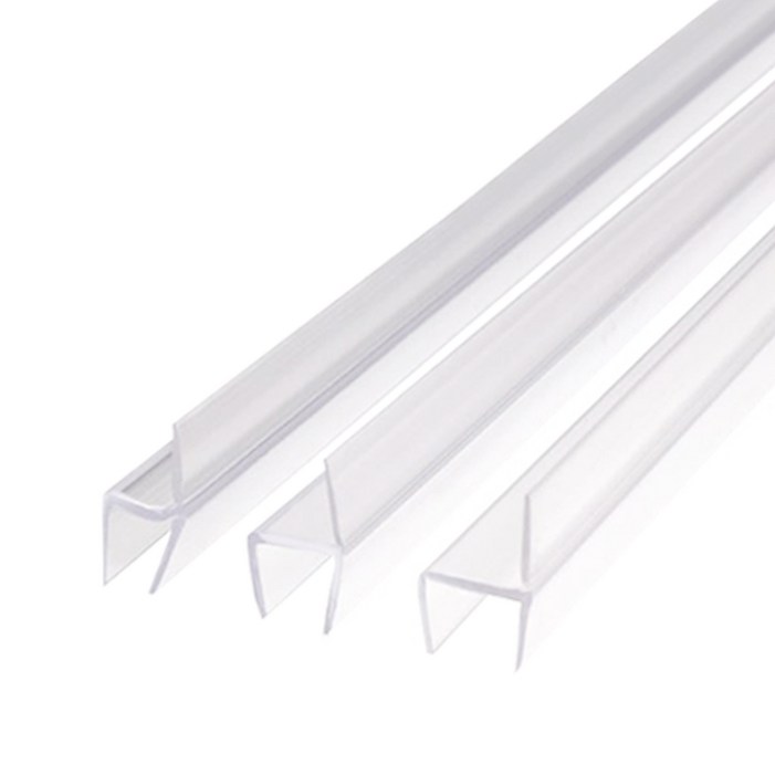 (재단가능) 일반 h형 프로파일(8,10,12mm용) 2.4M _욕실 화장실 유리문 하부 부속 욕실부속 샤워부스부속 바람 물 막이 물받이 물튐방지 유리쫄대