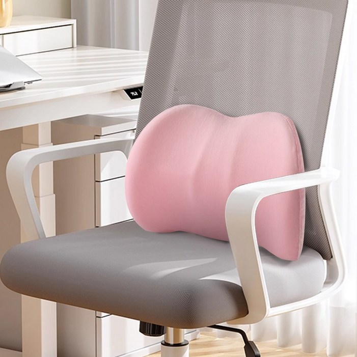 Jeernare 사무실 의자 등받이 쿠션 바른자세 의자 허리쿠션 메모리폼 의자 허리받침대 요추지지
