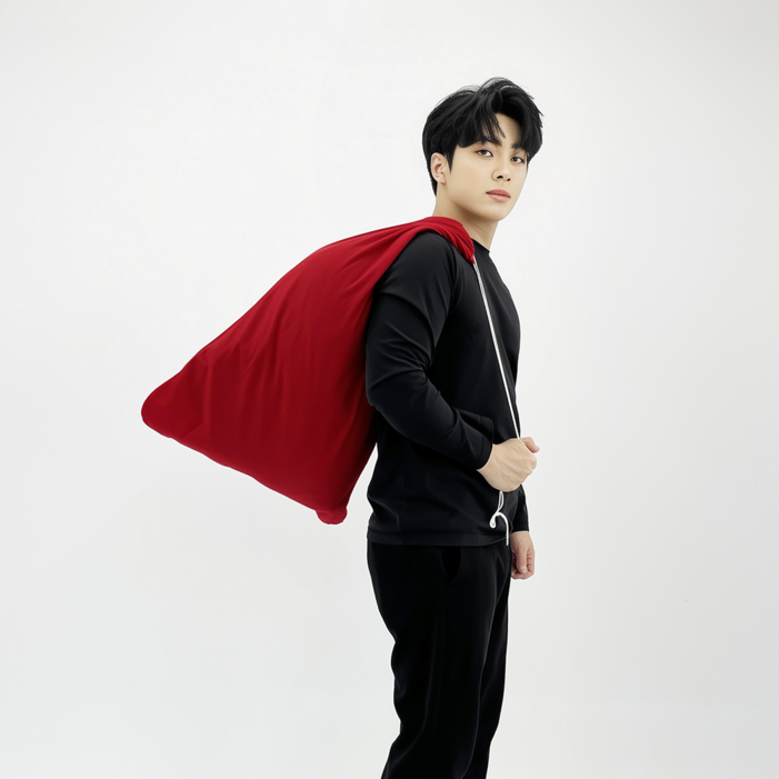 더복이벤트 산타의 미라클 자루 5580cm 크리스마스 선물 보따리 주머니, 1개 더복이벤트 산타의 미라클 자루 5580cm 크리스마스 선물 보따리 주머니, 1개