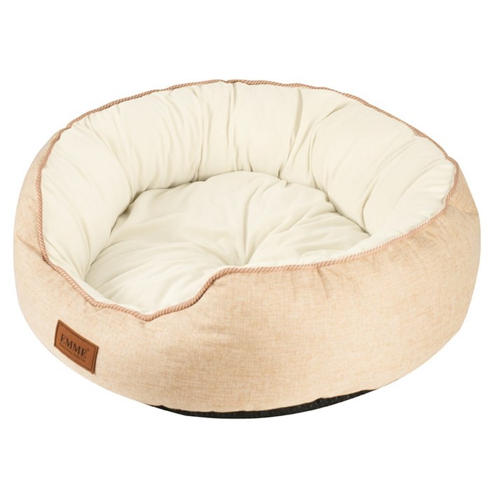 EMME 양면 활용 가능한 원형 펫홈, 1개, Khaki
