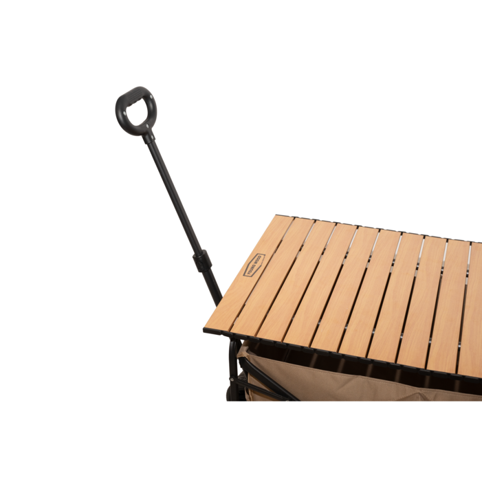 영우드 다용도 캠핑 카트 접이식 아웃도어 웨건 폴딩 카트, 1개, 나무색 상판