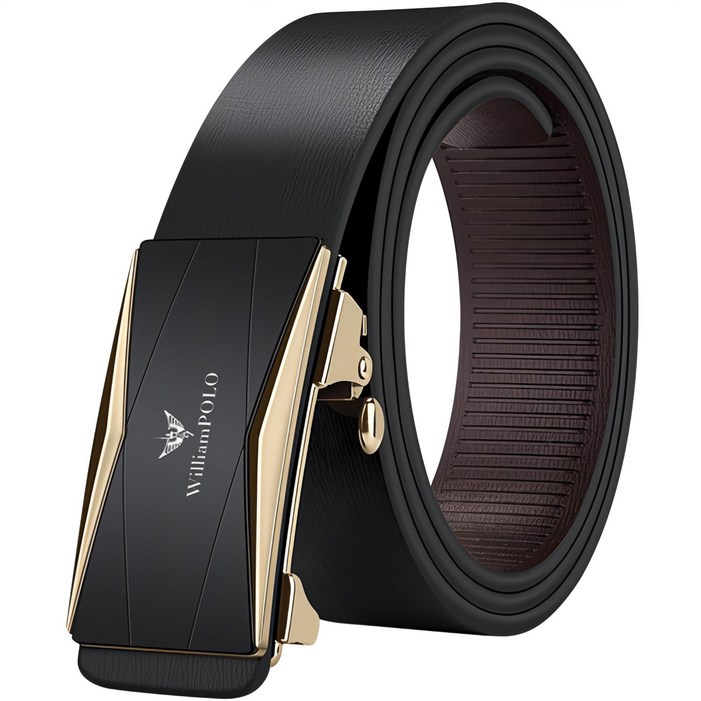 선물포장 남성용 명품 가죽 정장벨트 자동버클  워런티카드증정