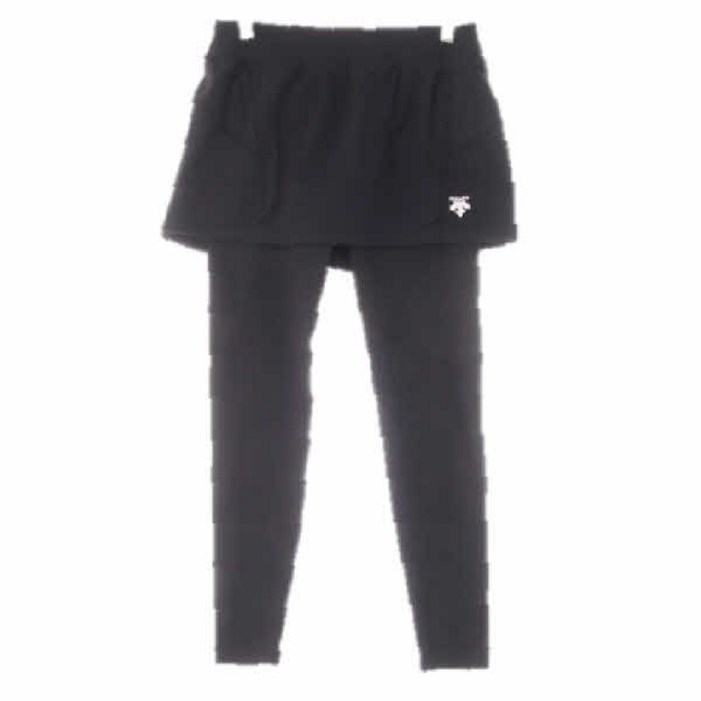 0118 DECSENTE 블랙 스포츠로고치마레깅스 70