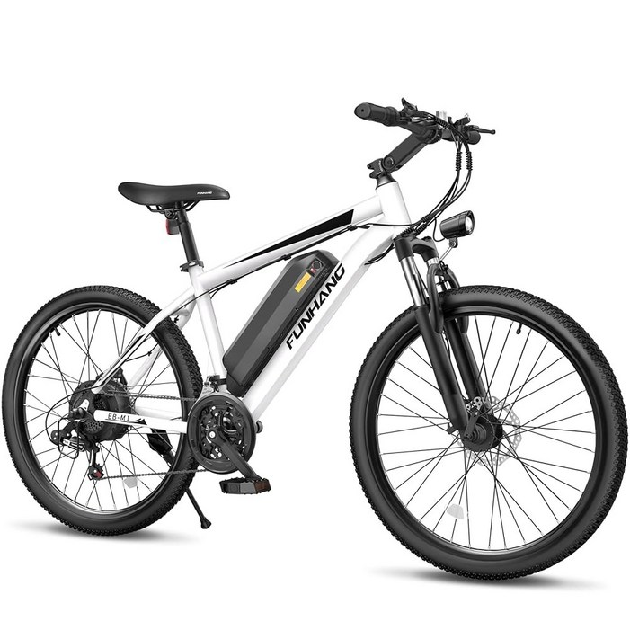 성인용 전기 자전거, 26인치 1000W 피크 시티 크루저 시속 21.7마일, 50마일 통근용 48V 374.4WH 탈착식 리튬 이온 배터리, 조절 가능한 스템, 뒷바구니, 펜