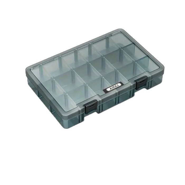 AIRAJ 분리형 10칸 18칸 부품 보관함 분리 가능한 칸막이 자유로운 크기 조절 뒤집어도 내용물이 쏟아지지 않음 튼튼하고 내구성 있으며 수납이 편리한 공작실 가정용 소형 부품