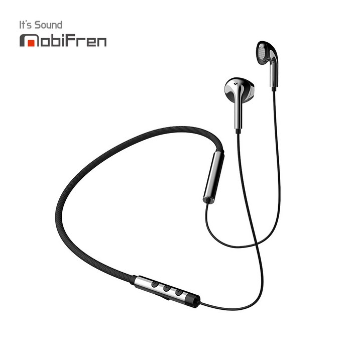 모비프렌 플렉스 L MFBNB7100 블루투스 넥밴드 이어폰, 플렉스L 에어, 블랙