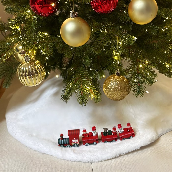 크리스마스 트리 스커트 나무 장식 가리개 파티 소품 카페트 밑받침