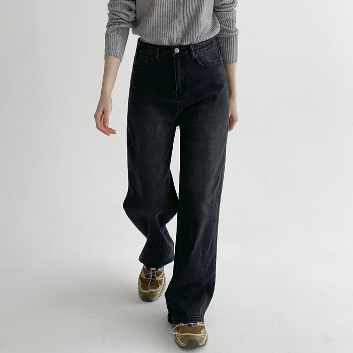 앤샵 여성용 스판 롱 일자 데님 팬츠 청바지4color