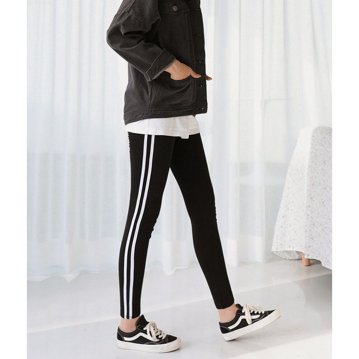 비비드글램 옆라인 도톰 레깅스 3color 빅사이즈 F XL 신축성좋음 피치기모