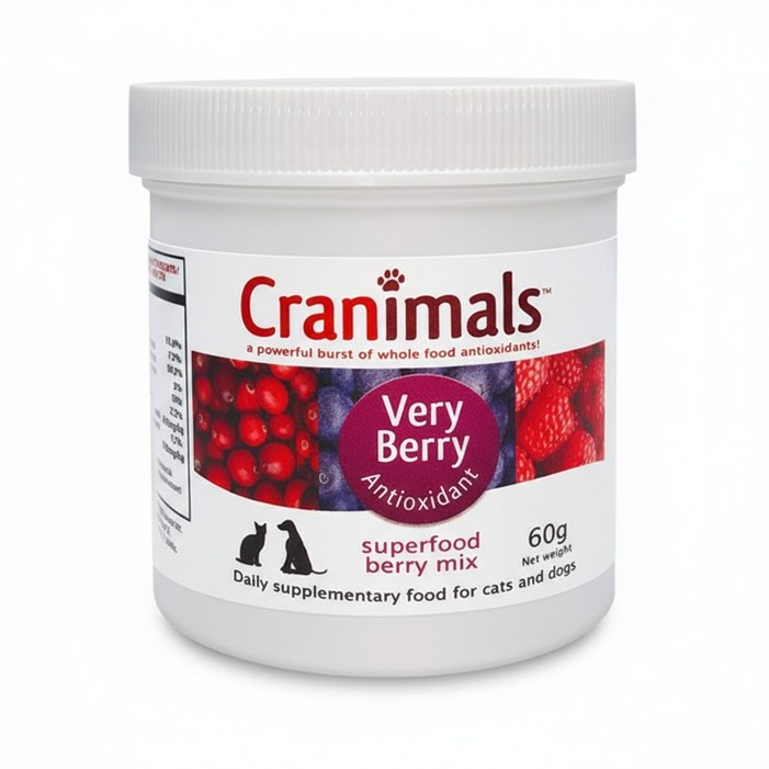 크래니멀 크랜베리 강아지 고양이 영양제 베리베리 항산화+눈+관절+요로, 60g