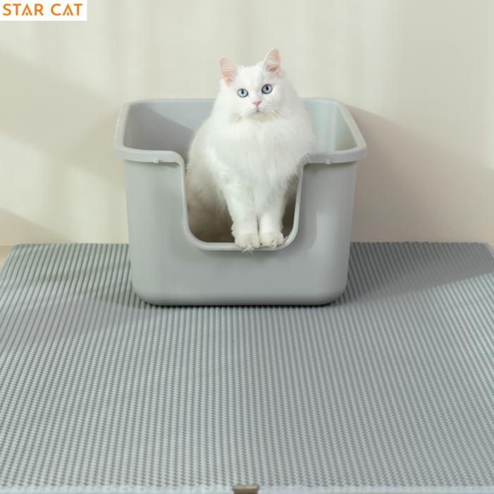 스타캣 국내제작 고양이 모래매트 사막화 방지 매트 고양이 화장실 특대형