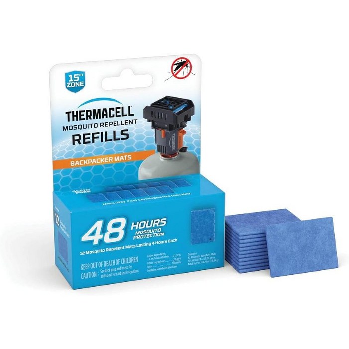 써마셀 백패커 모기퇴치기 리필 매트 48H 111213 백패커와 호환 캠핑 필수템 써모쎌