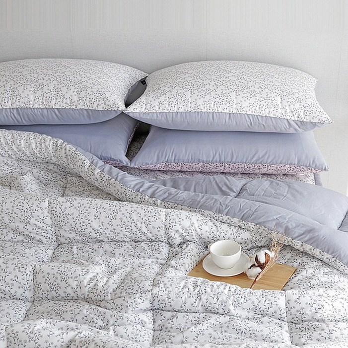 겨울 이부자리 차렵이불 아사면 간절기 국산 60수 퀸 단품 세트