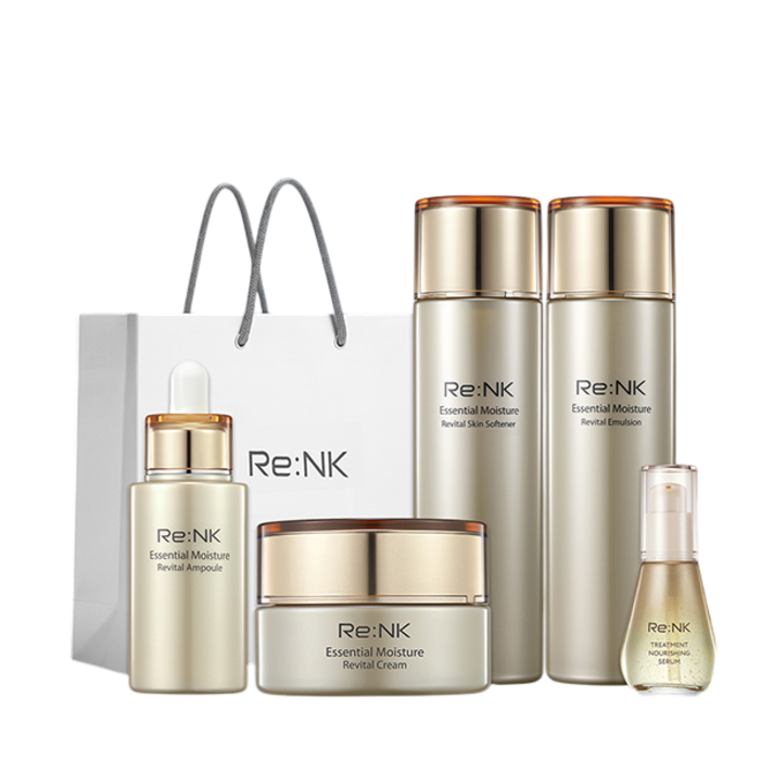 리엔케이 에센셜 모이스춰 리바이탈 4종세트 너리싱세럼쇼핑백 증정