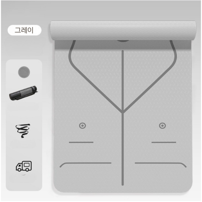 CLOREX 요가매트 초대형 헬스 층간소음 홈트매트 필라테스매트, 1개, 그레이