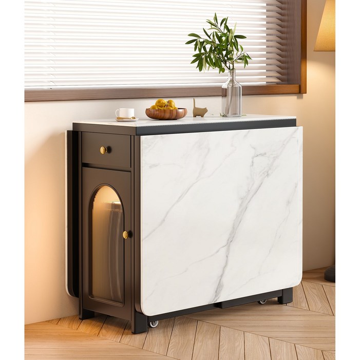 노을우드 공간활용 확장형 접이식 테이블 분위기 이동식 2인용 4인용 6인용 카페 식탁 접이식식탁 확장형식탁