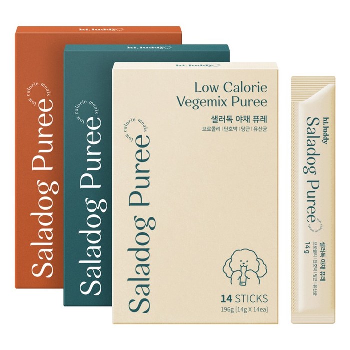 하이루디 강아지 츄르 국산 퓨레 3종 세트, 야채 단호박 당근, 588g, 1세트