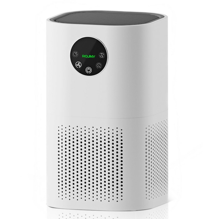 ROUNY 공기청정기 미세먼지 제거 H13 트루HEPA 360흡입 25dB 초저소음 화이트, 흰색, APT1