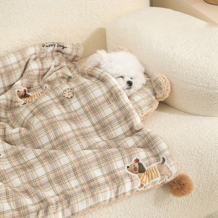Surkat 반려동물 담요매트 귀여운 디자인 포근포근 펫 담요 겸 이불  고양이 강아지 방석