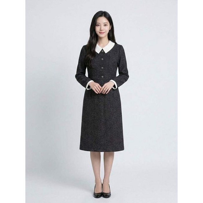 프렐린 폴리혼방 원피스R1JO241172A