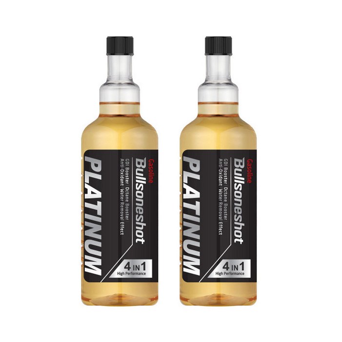 엔진첨가제 불스원샷 플래티넘 4in1 휘발유전용 500ml X 2통, 2개